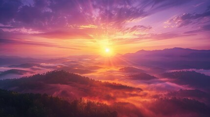 Fototapeta premium The Stunning Sunrise Scenery