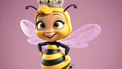 Queenie is the self-proclaimed queen bee, though she’s more interested in fashion and fun than ruling. She wears a tiny tiara, has a perfectly polished yellow and black body.