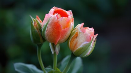 Fototapeta premium Flower buds remain on petals very beautiful