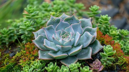 Obraz premium Succulent with dense foliage