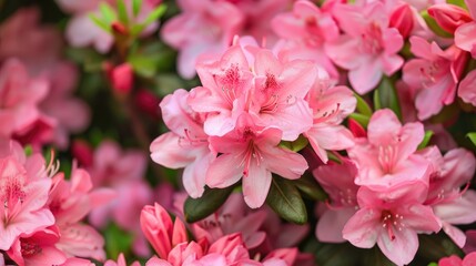 Fototapeta premium Flowering azalea or rhododendron shrub