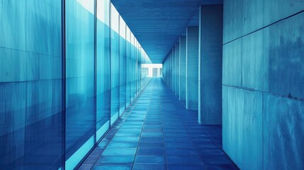 Obraz premium The perspective in blue