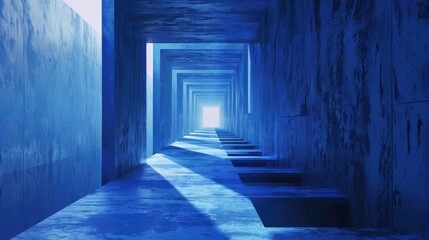 Obraz premium The perspective in blue