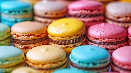 French macarons Traditional and vibrant pastries