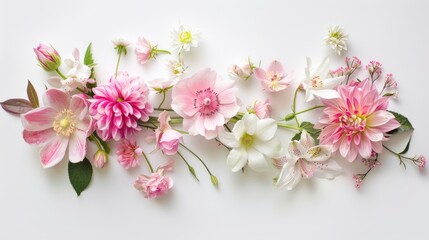 Flower arrangement in white background