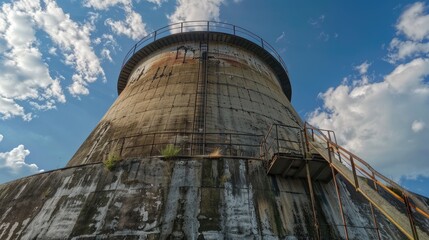 Structure of a previous cooling tower