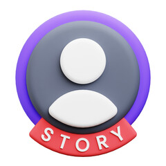 3d story profile picture social media