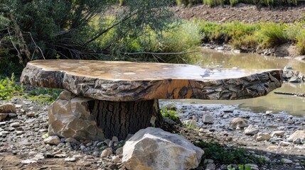 Table made of rock in the lowlands