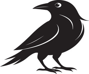 bird black Silhouette Vector style with white background