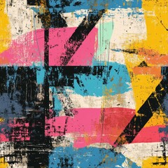 Naklejka premium Seamless pattern of grunge with faded graffiti