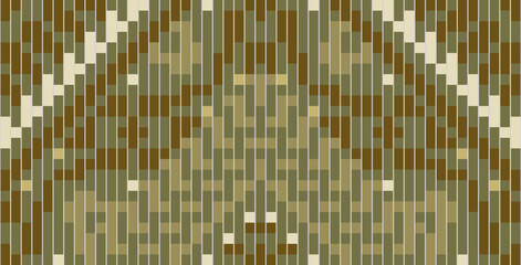 Fototapeta premium Pakistan Korea Traditional Patternfolk Embroidery, Aztec Geometric Ornament Print. Design for Carpet, Wallpaper, Clothing, Wrapping, Fabric