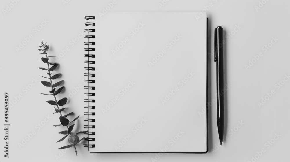 Poster notebook displayed against white backdrop