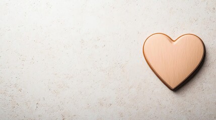 Fototapeta premium Simple heart shape drawn with a pencil on a neutral