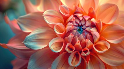 Fototapeta premium Intense zoom on a Dahlia bloom