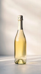 Fototapeta premium Artistic Minimalist Champagne Bottle Photoshoot with Abstract Background 