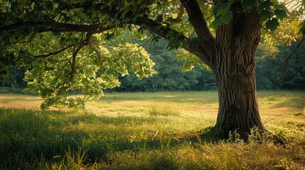 Obraz premium Shades of trees and grass color