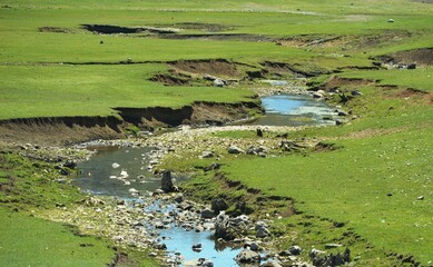 pure mountain winding river