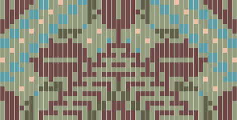 Nordic Abstract Colorful Geometric Pattern Backgroundfolk Embroidery, Aztec Geometric Ornament Print. Design for Carpet, Wallpaper, Clothing, Wrapping, Fabric