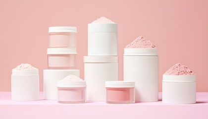 A creative display of invisible powder swatches, with hyaluronic acid for a smooth, hydrated, and airbrushed skin finish.