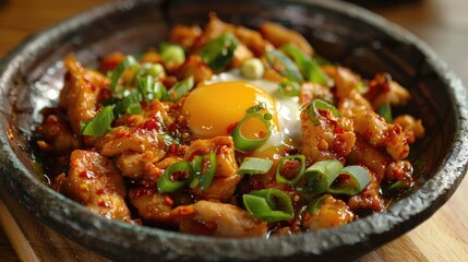 Spicy egg included chicken