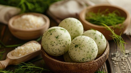 Spa treatment with herb infused compress balls