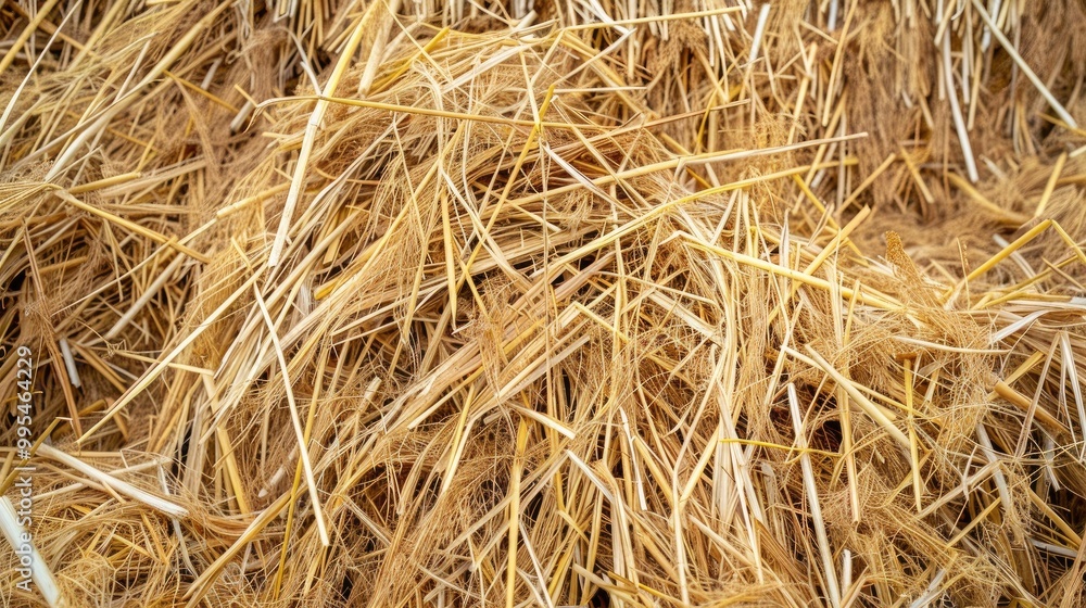 Canvas Prints rice straw in large quantities for feeding animals