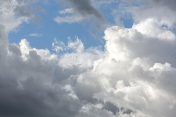  Dramatic cloudy sky with vibrant blue background perfect for nature-themed wallpaper or atmospheric backdrop