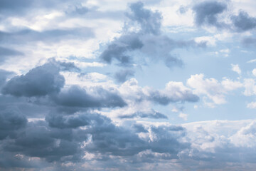 Overcast sky with dramatic clouds as a serene nature background or atmospheric wallpaper