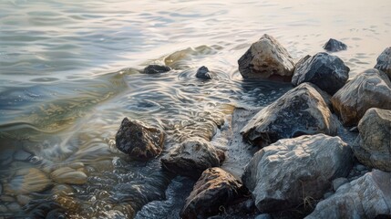 Fototapeta premium Rocks by the shore