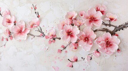 Pink Blossom on White Setting