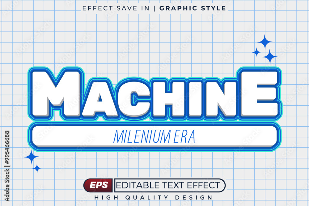 Poster editable 3d text effect machine