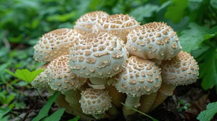 Rainy season ground mushrooms
