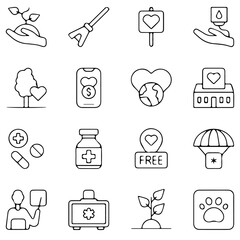 Set of globe symbol world icon