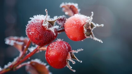Rose hip that is frozen
