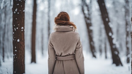 Fototapeta premium person in winter park