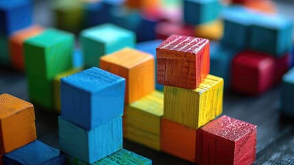 Obraz premium Revenue s Impact on Building Blocks Concept