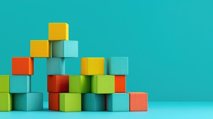 Fototapeta premium Revenue s Impact on Building Blocks Concept