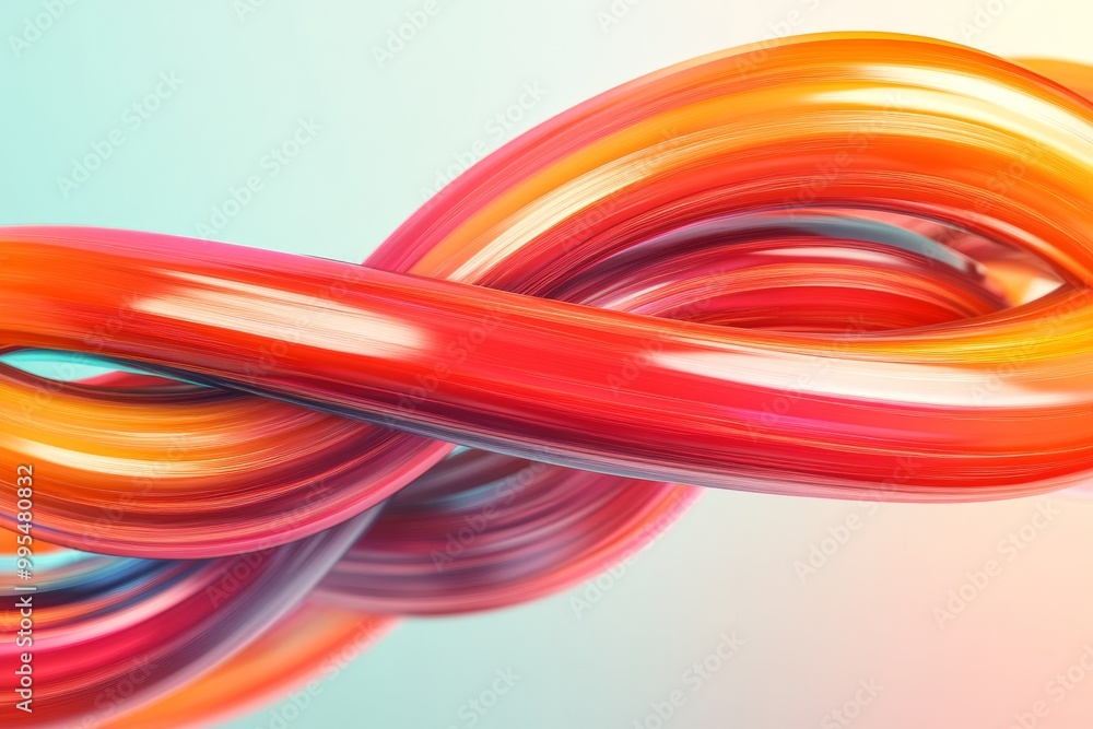 Poster close up of intertwined red orange and yellow cables symbolizing secure data transfer fast connectiv