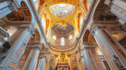 Florence, italy, october interiors and architectural details of the medici chapel. Renaissance Italy