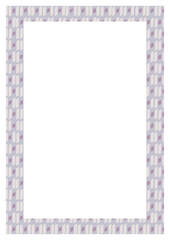 A4 frame with with freehand doodles. Background for children or trendy design with basic shapes.