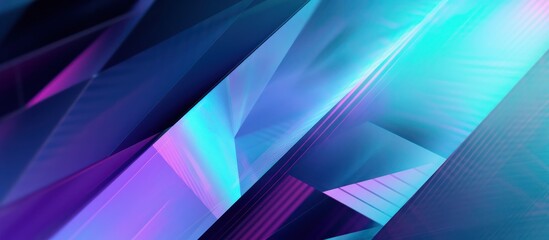 Abstract Geometric Design with Vibrant Blue and Purple Hues