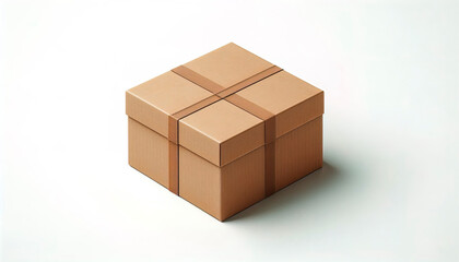 Obraz premium cardboard box on white background