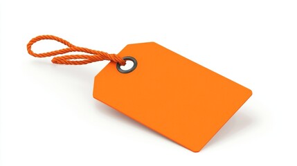 Fototapeta premium Vibrant Orange 3D Price Tag for E-Commerce Marketing