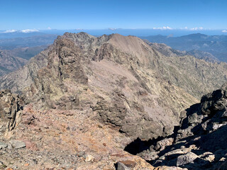 Vue du sommet du Monte Cinto en Corse