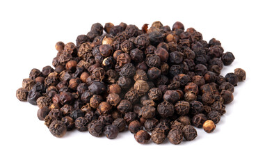 Black pepper isolated on a white background