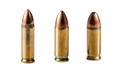 set of bullets isolated on transparent background