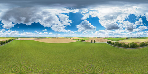 agriculture fields Germany Europe airpano 60m 360° vr equirectangular 