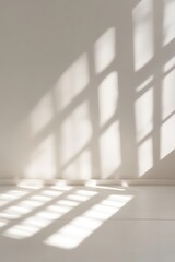 Obraz premium Abstract Geometric Shadows on White Wall