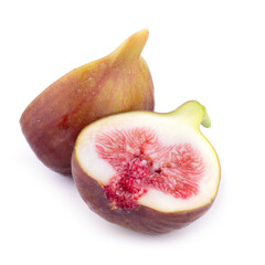 Fresh figs isolated on a white background
