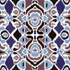  Ethnic abstract art ikat. Seamless ornamental print. Geometric ethnic pattern seamless color oriental. Design for background, curtain, carpet, wallpaper, clothing, packaging, batik.